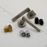 PBKL707-Z193 in Polished Chrome in Brushed Matte Brushed Nickel Knurled with Privacy Thumb Turn3